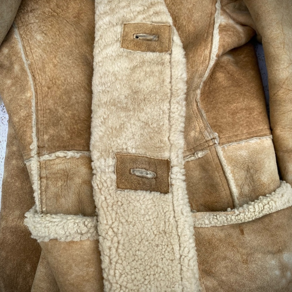 Vintage Shearling Coat - Tan - Picture 5 of 5